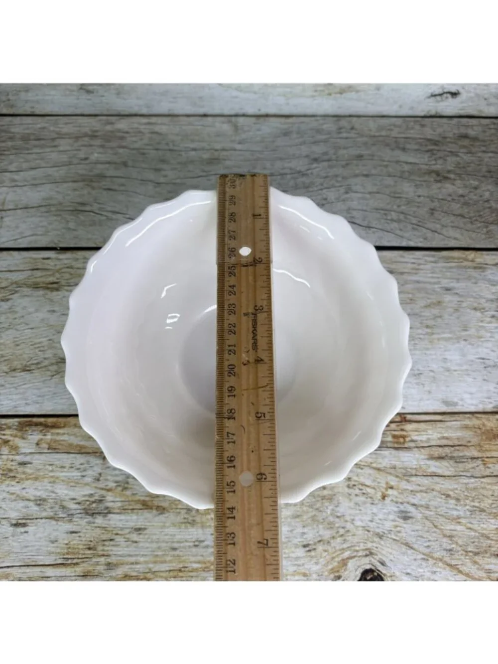 Arcopal CHAMPETRE Pink Blue Flower Ivory Scalloped France Cereal Bowls Set of 6
